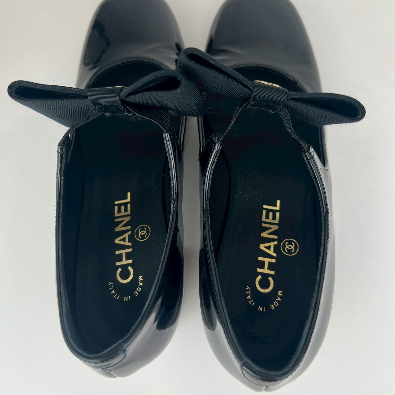 CHANEL シャネル メリージェーン パンプス ココマーク リボン G45356