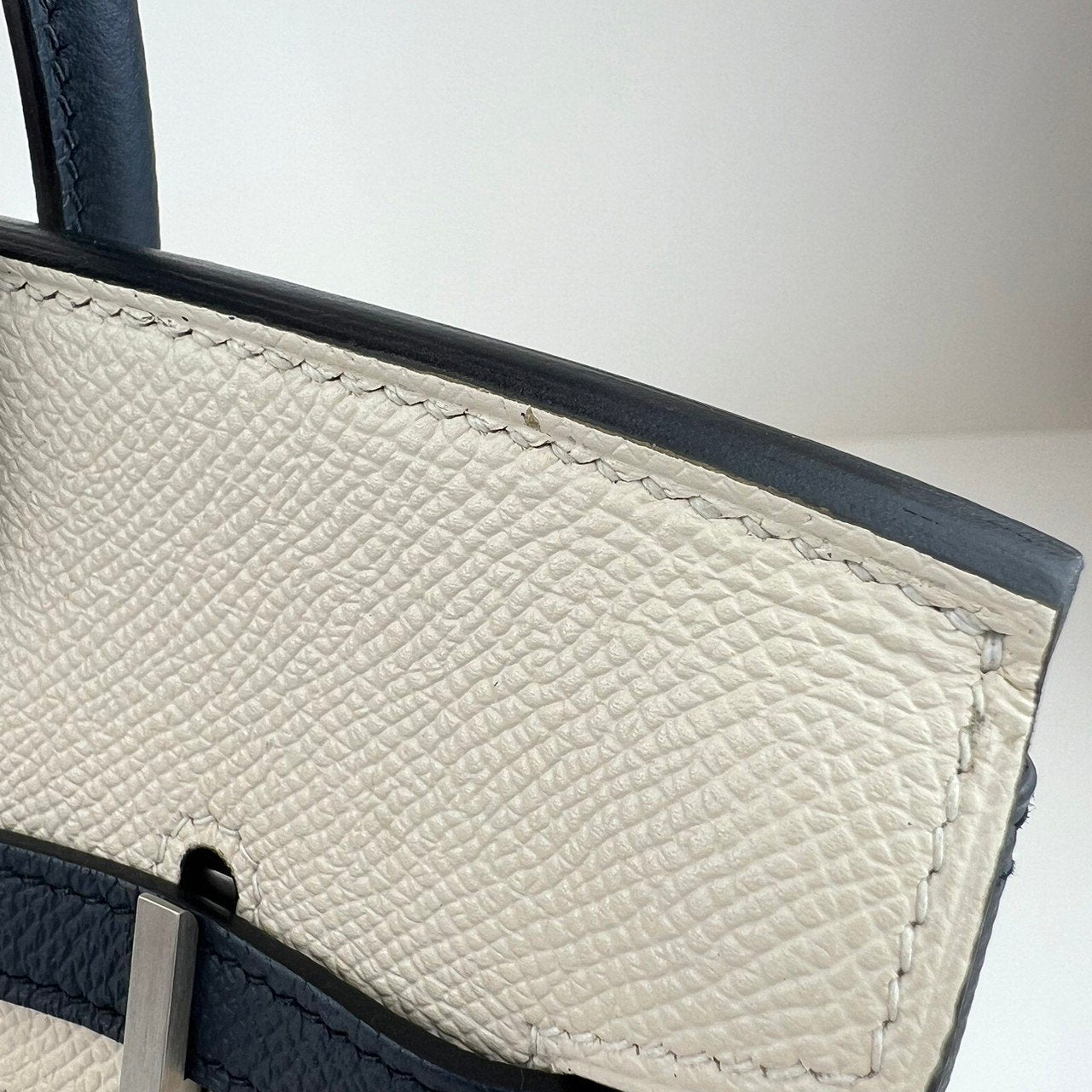 Birkin25 バーキン25 Craie/Black クレ/ブラック Togo トゴ PHW シルバー金具 D刻