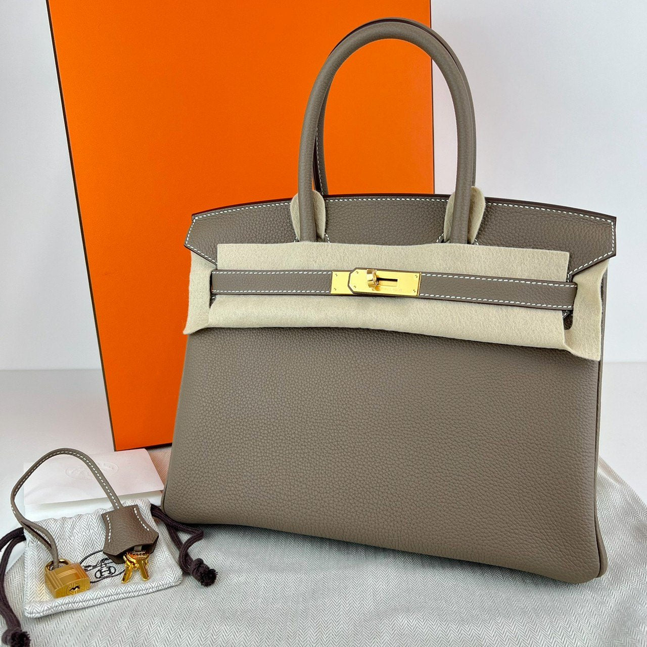 Birkin30 バーキン30 Etoupe エトープ GHW ゴールド金具 W刻 Togo トゴ