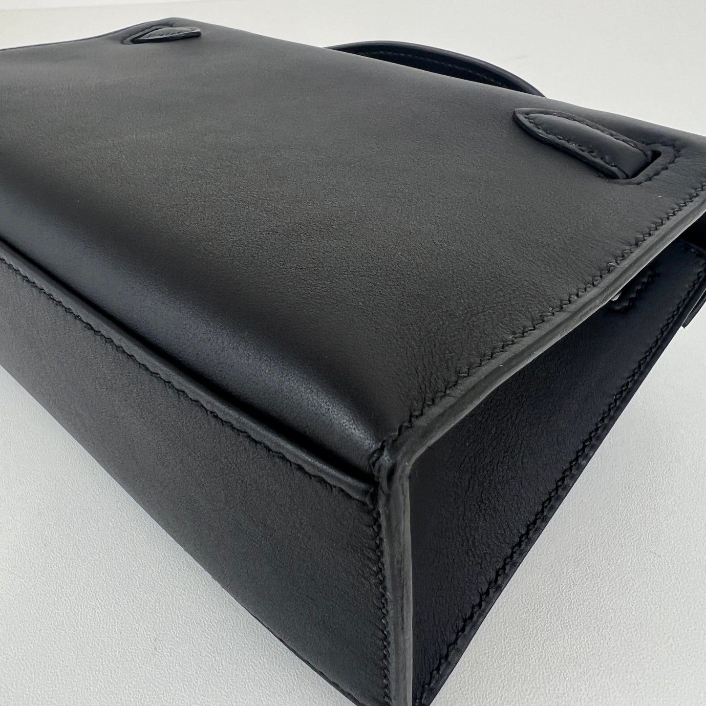 Pochette kelly ポシェットケリー Black ブラック Swift スイフト PHW シルバー金具 Stamp-K K刻印