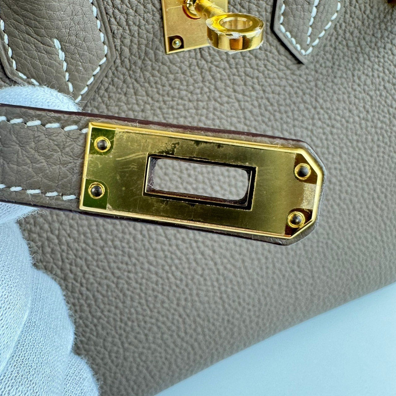 Birkin25 バーキン25 Stamp-W W刻印 Togo トゴ Etoupe エトープ GHW ゴールド金具