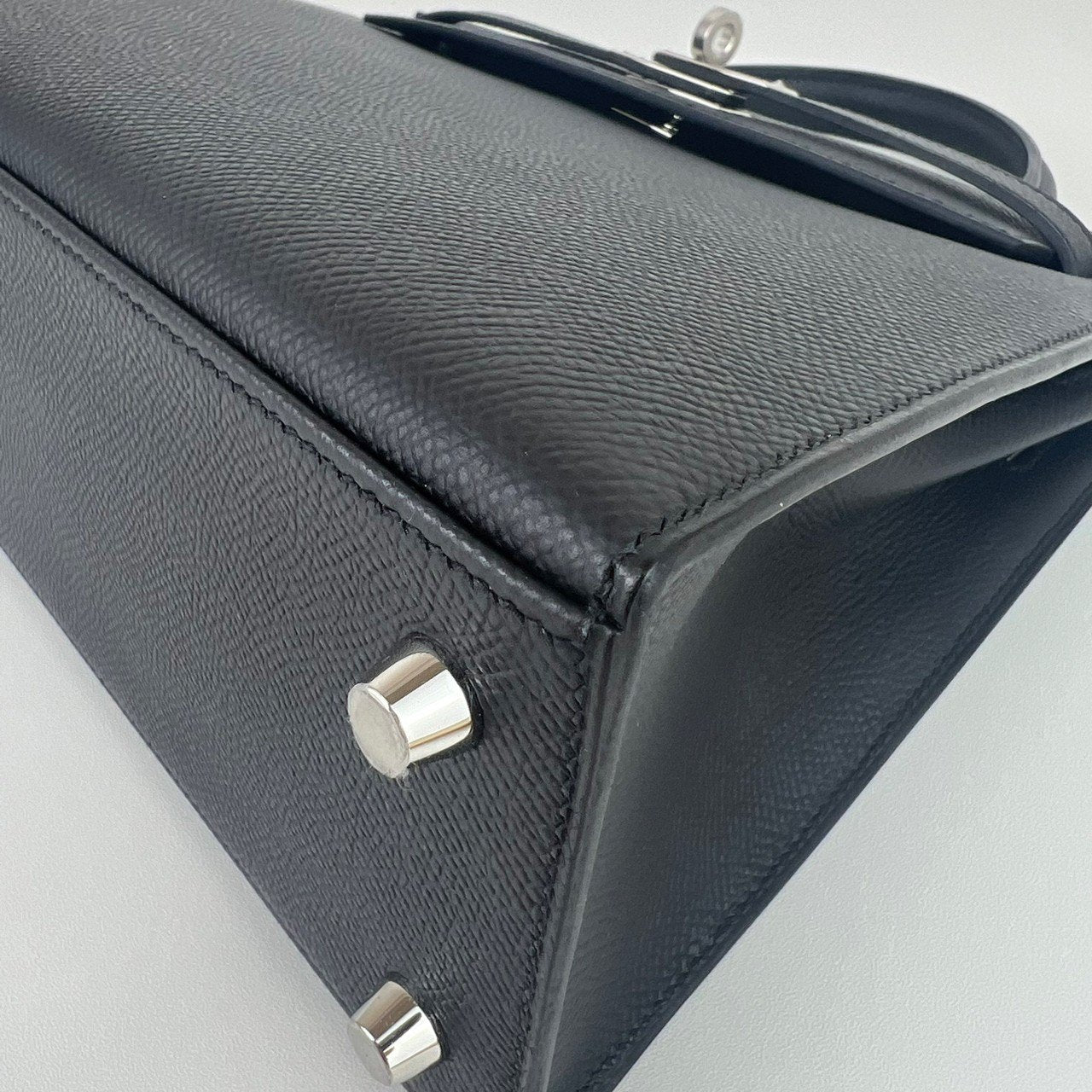 Kelly25 ケリー25 Black ブラック Epsom エプソン PHW シルバー金具 Stamp-W W刻印