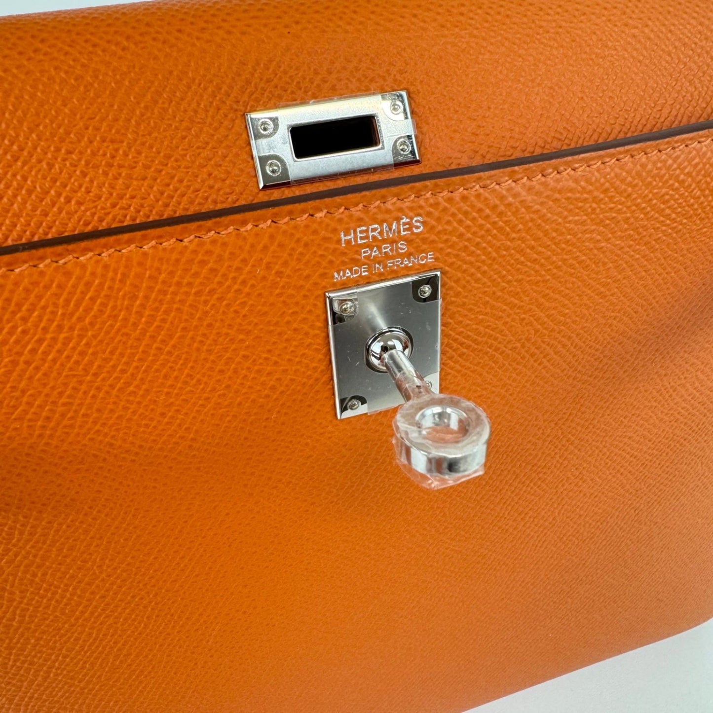 Kelly25 ケリー25 Stamp-W W刻印 Epsom エプソン Orange オレンジ PHW シルバー金具