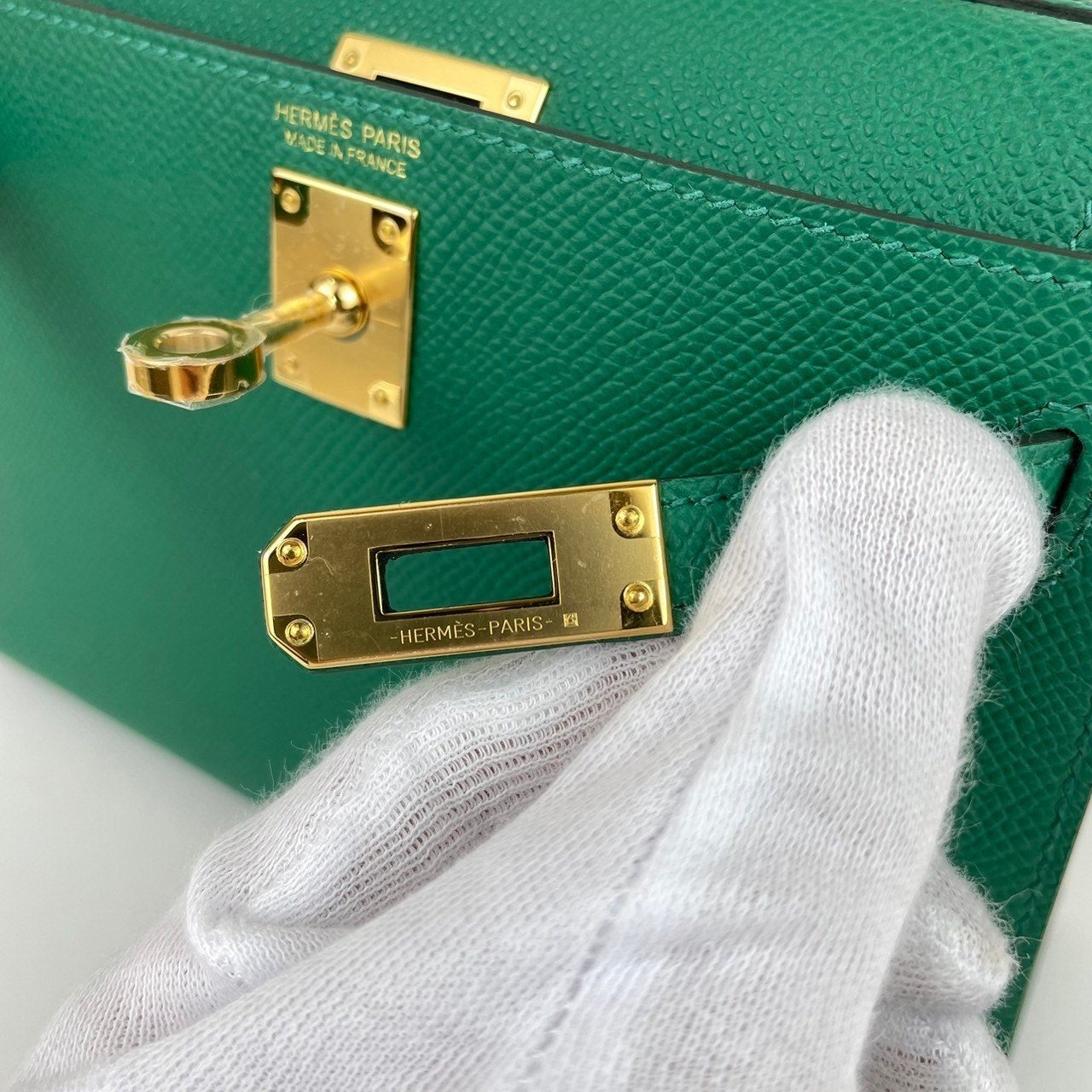 Mini kelly ミニケリー Vert vertigo ヴェールヴェルティゴ Epsom エプソン GHW ゴールド金具 B刻
