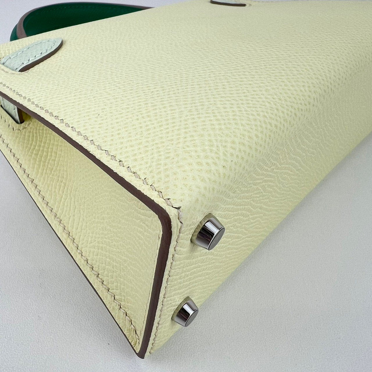 Mini kelly toricolor ミニケリートリコロール Jaune milton/Vert fizz/Vert vertigo ジョーヌミルトン/ヴェールフィズ/ヴェールヴェルティゴ PHW シルバー金具 Epsom エプソン Stamp-W W刻印