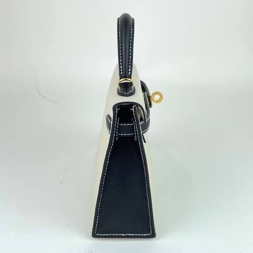 Mini Kelly Special Order ミニケリー HSS Black/Craie ブラック/クレ GHW ゴールド金具 Epsom エプソン Stamp-U U刻印