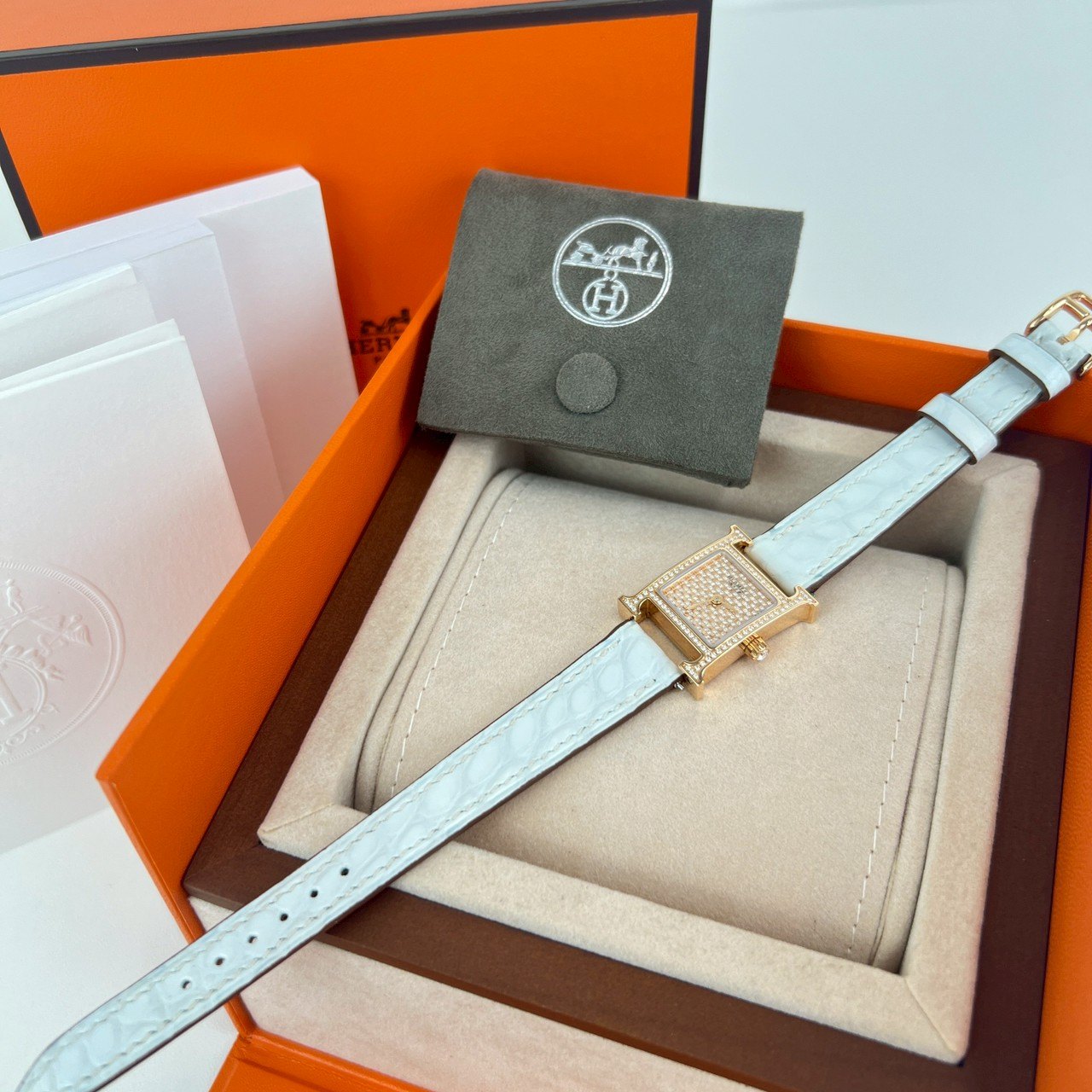 Heure H watch Mini model diamond Hウォッチミニ ダイヤモンド ゴールド 腕時計
