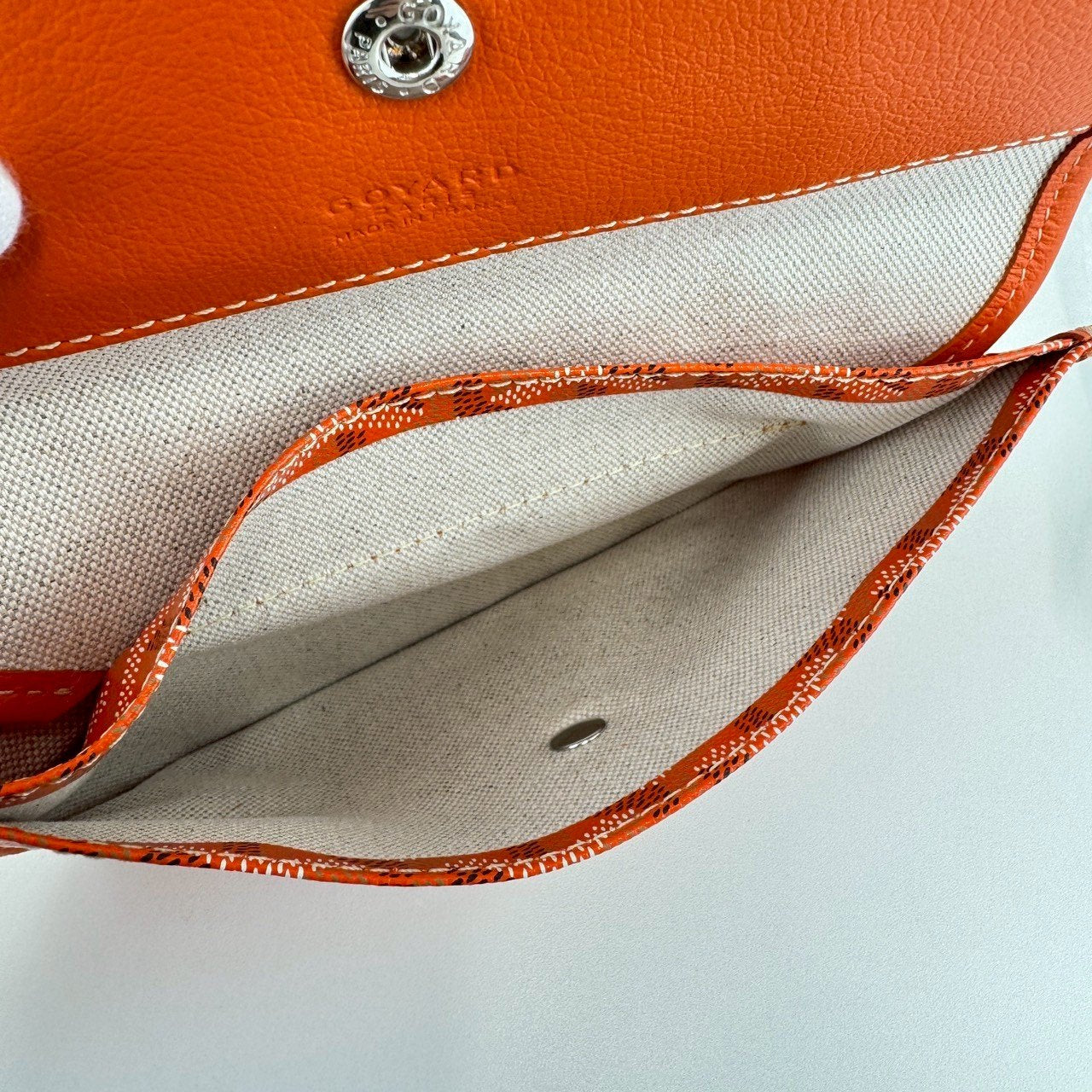 GOYARD ゴヤール サンルイPM ゴヤールディンキャンバス & シュヴロッシュカーフスキン リネンとコットン(内側)オレンジ