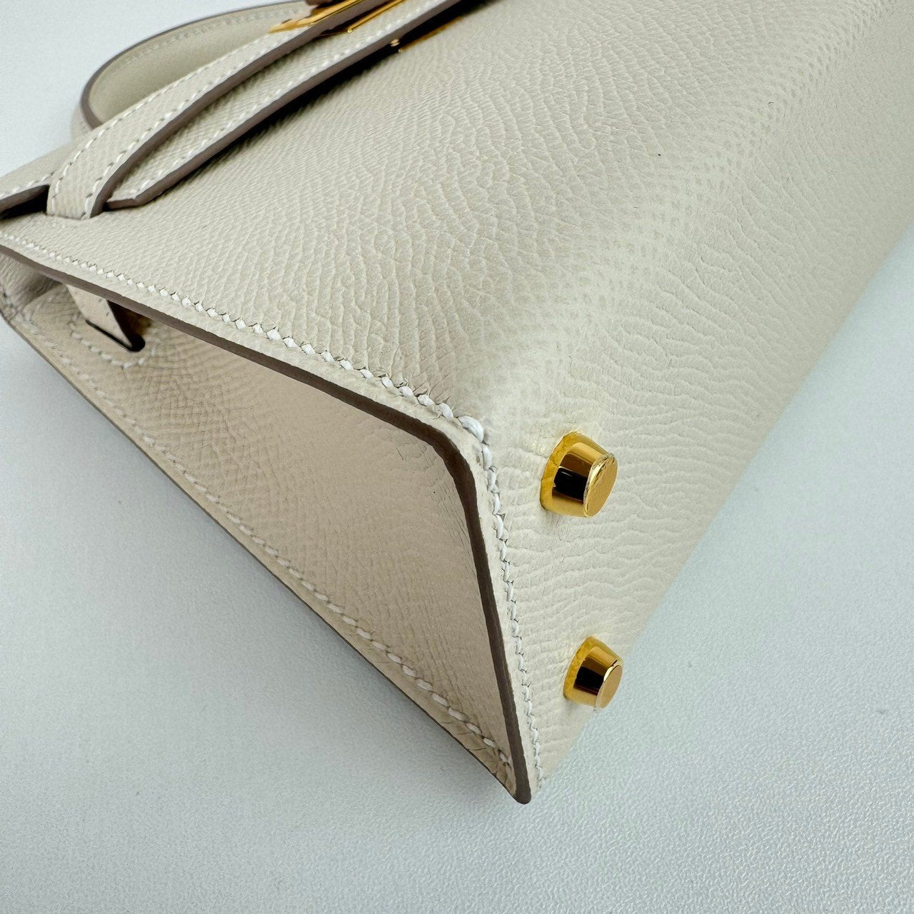 Mini kelly ミニケリー Craie クレ ゴールド金具 W刻 ハンドバッグ Epsom エプソン