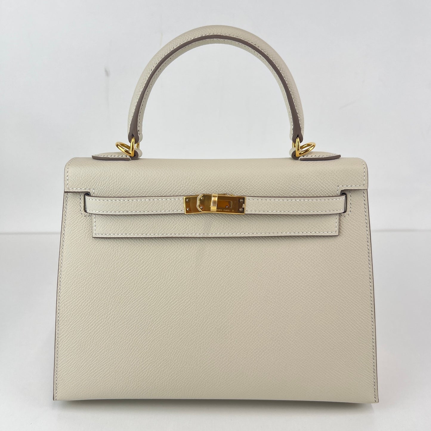 Kelly25 Sellier ケリー25 セリエ Craie クレ GHW ゴールド金具 Stamp-W W刻印 Epsom エプソン