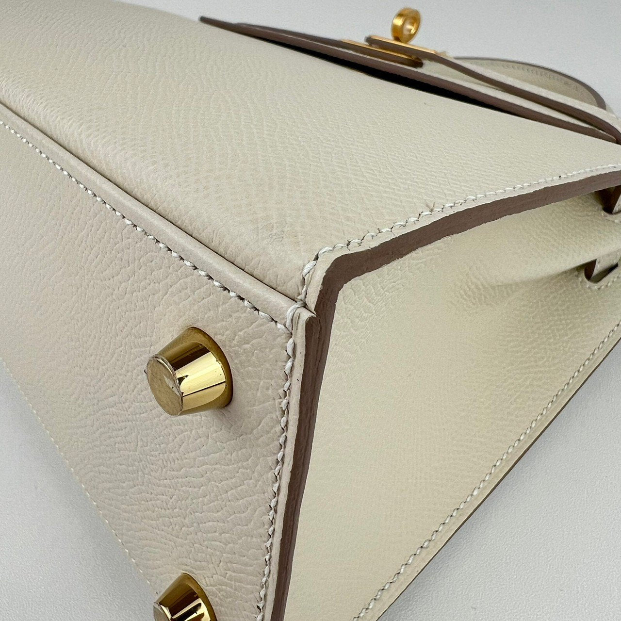 Kelly25 Sellier ケリー25 セリエ Craie クレ W刻 GHW ゴールド金具 Epsom エプソン