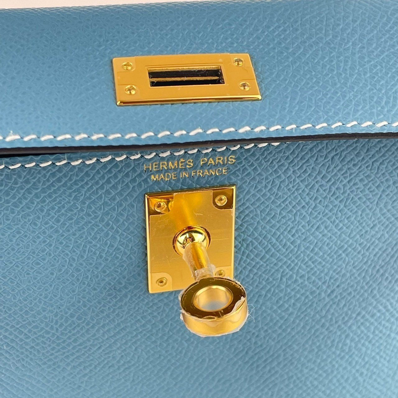 Mini kelly ミニケリー Blue jean ブルージン Epsom エプソン GHW ゴールド金具 B刻