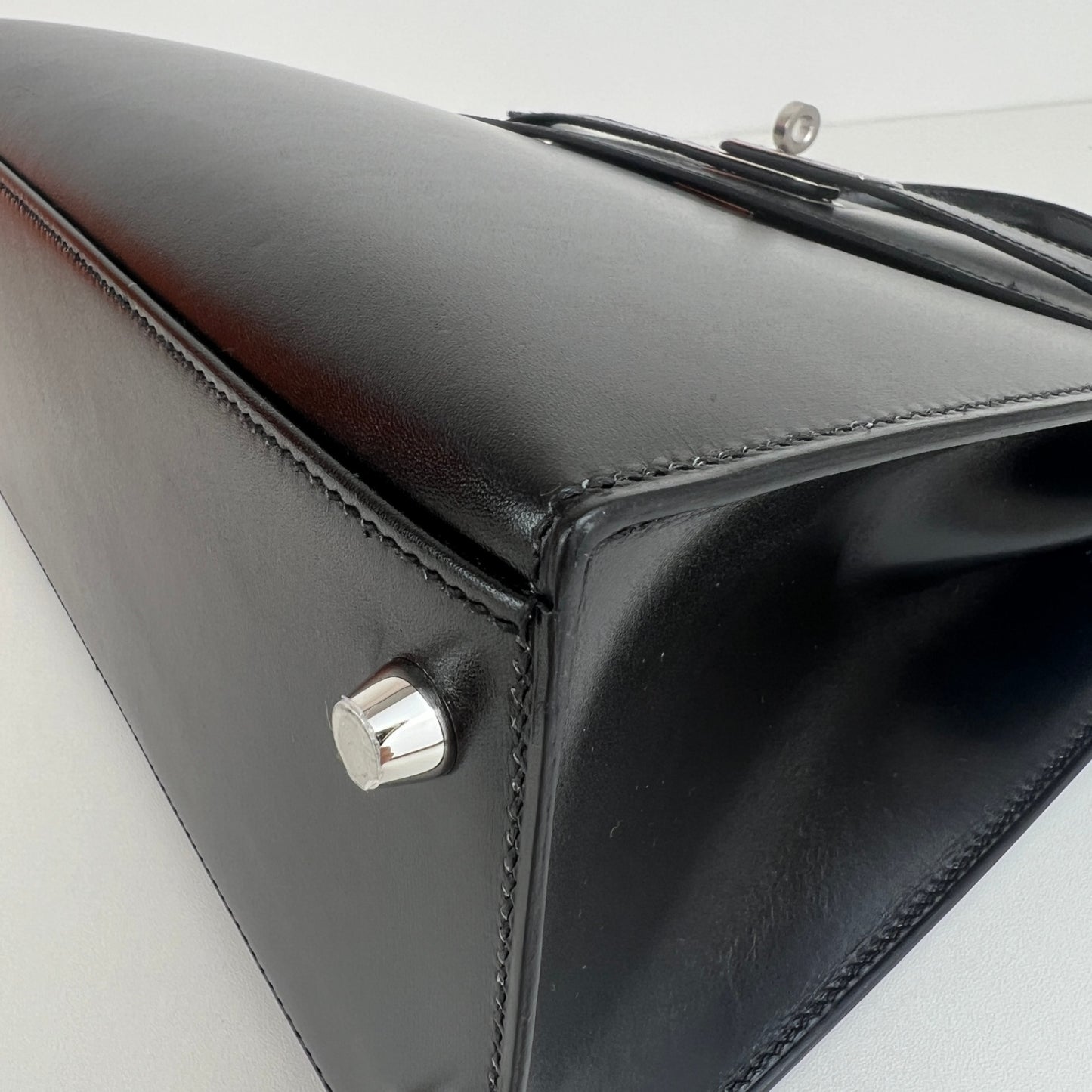 Hermès エルメス Kelly28 ケリー28 Stamp-W W刻印 Boxcalf ボックスカーフ Black ブラック PHW シルバー金具