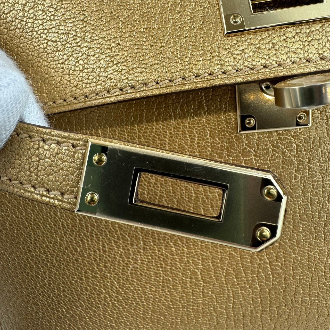 Mini kelly ミニケリー Dore ドレ Chevre シェーブル PMBHW シャンパンゴールド金具 Stamp-W W刻印