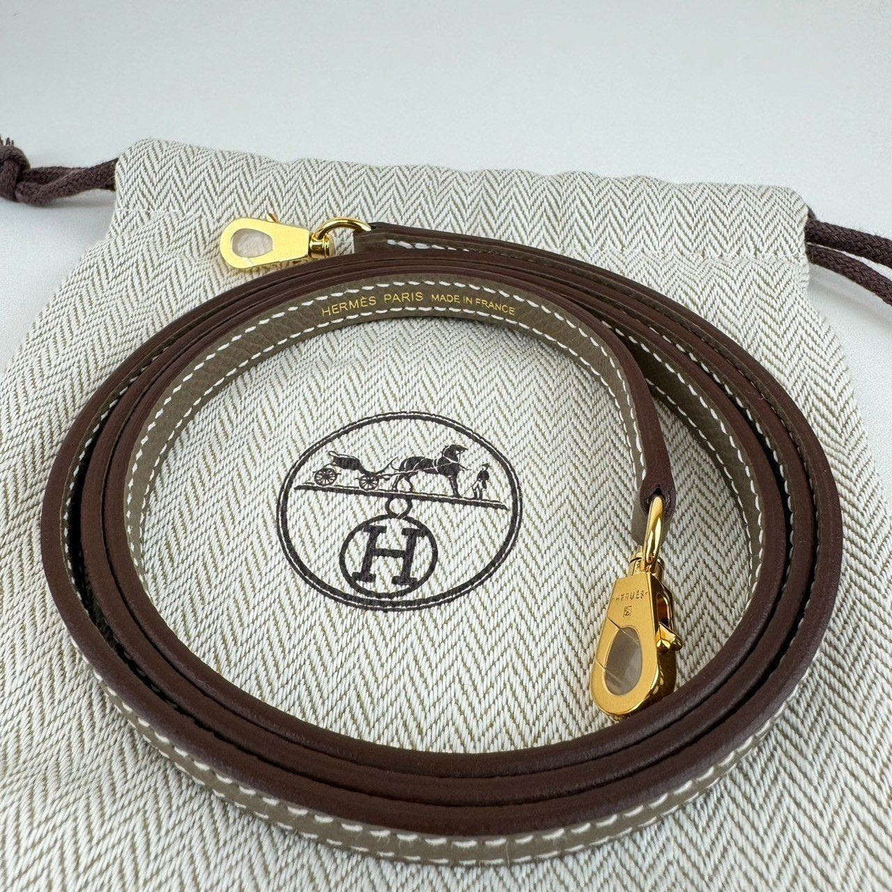 Mini kelly ミニケリー Stamp-W W刻印 Epsom エプソン Etoupe エトープ GHW ゴールド金具
