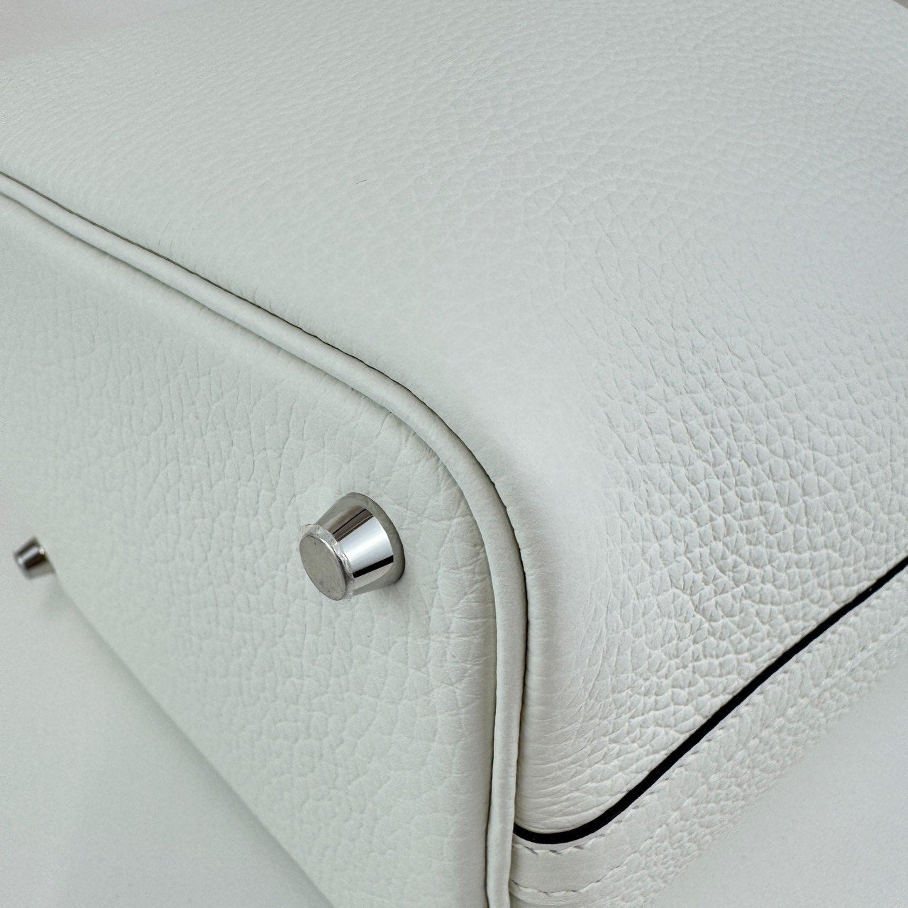 Picotin Lock PM ピコタンロック PM White ホワイト Taurillon Clemence トリヨンクレマンス PHW シルバー金具 Stamp-W W刻印