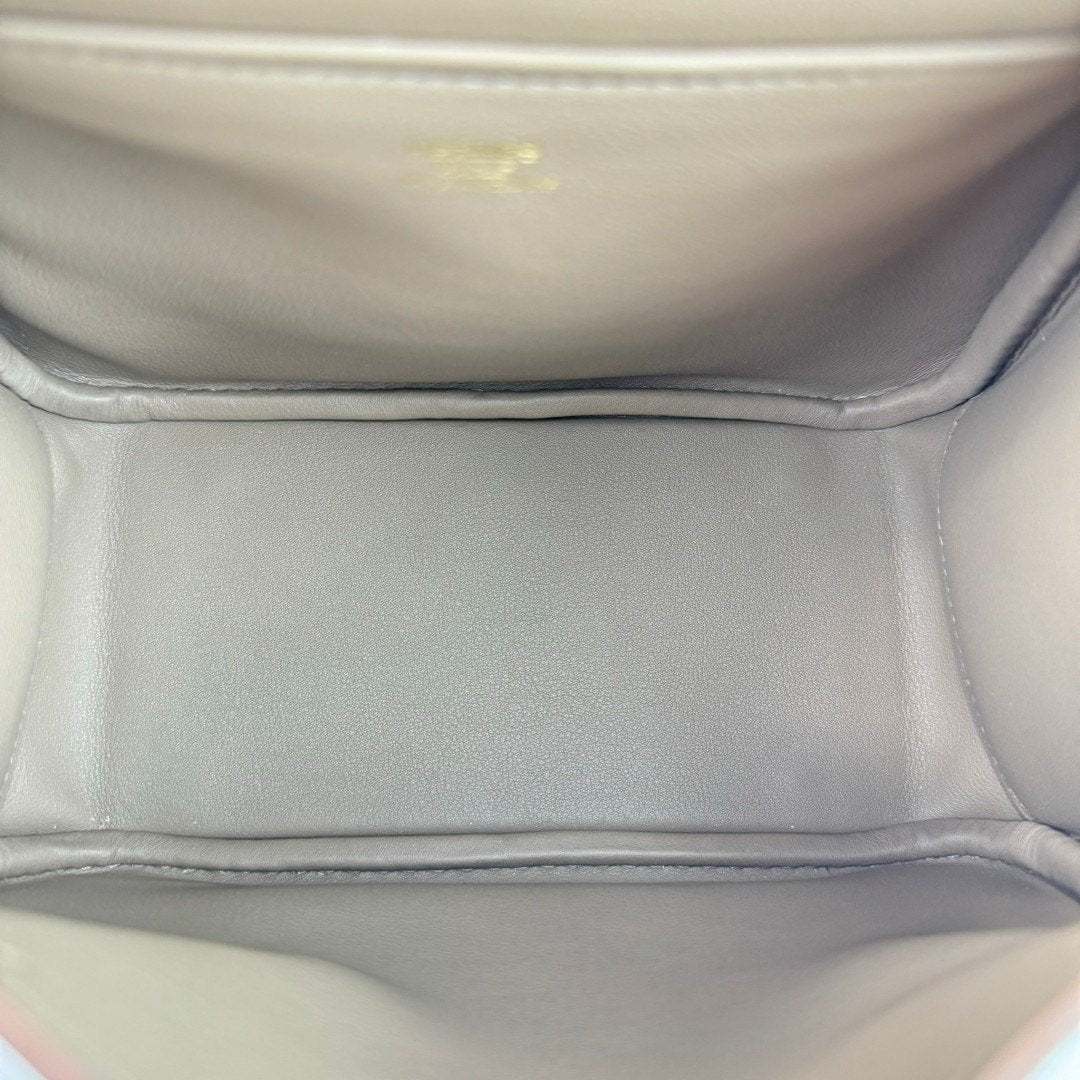 HERMES エルメス Lindy mini リンディミニ Gris caillou グリカイユ GHW ゴールド金具 Veau Grizzly ヴォーグリズリー Stamp-B B刻