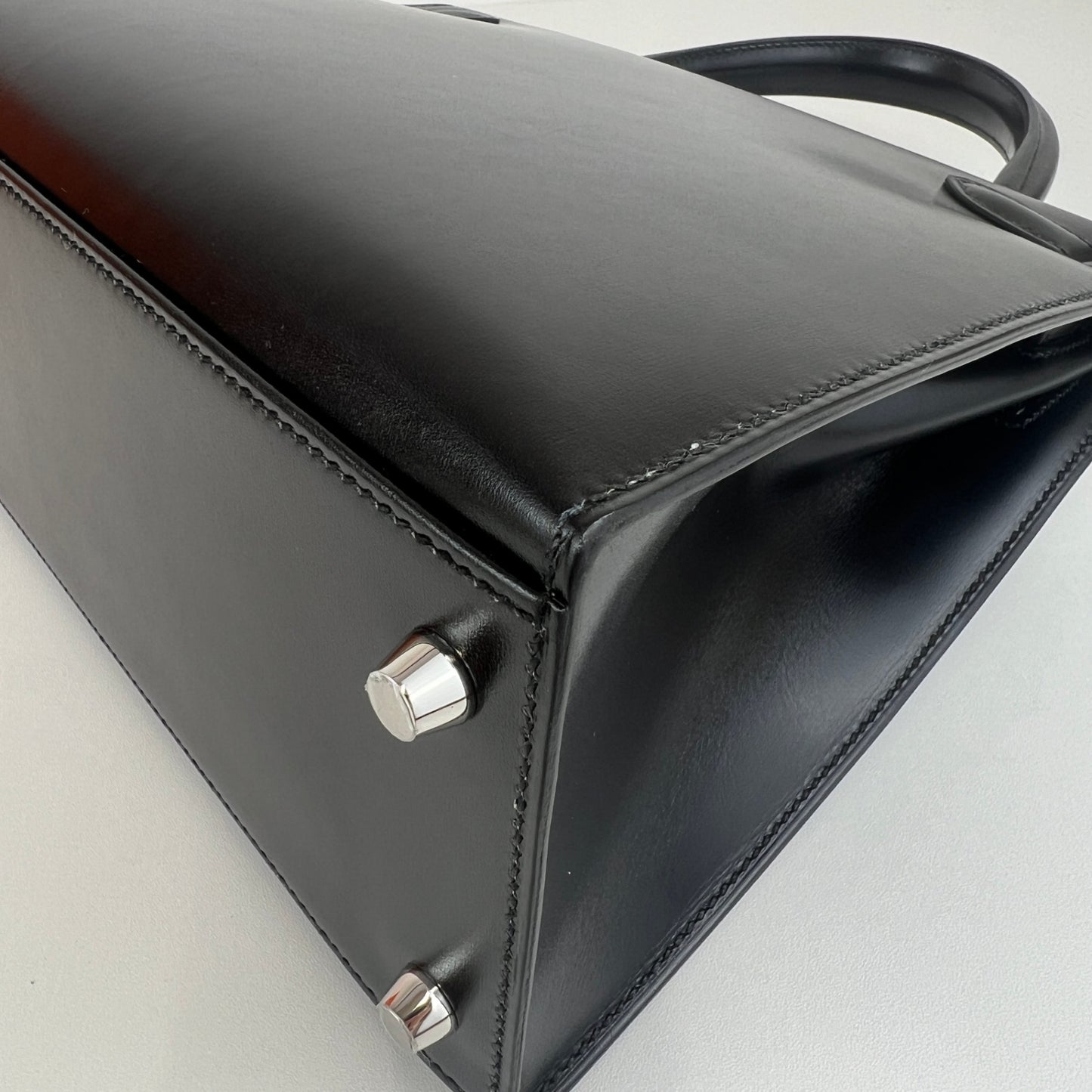 Hermès エルメス Kelly28 ケリー28 Stamp-W W刻印 Boxcalf ボックスカーフ Black ブラック PHW シルバー金具