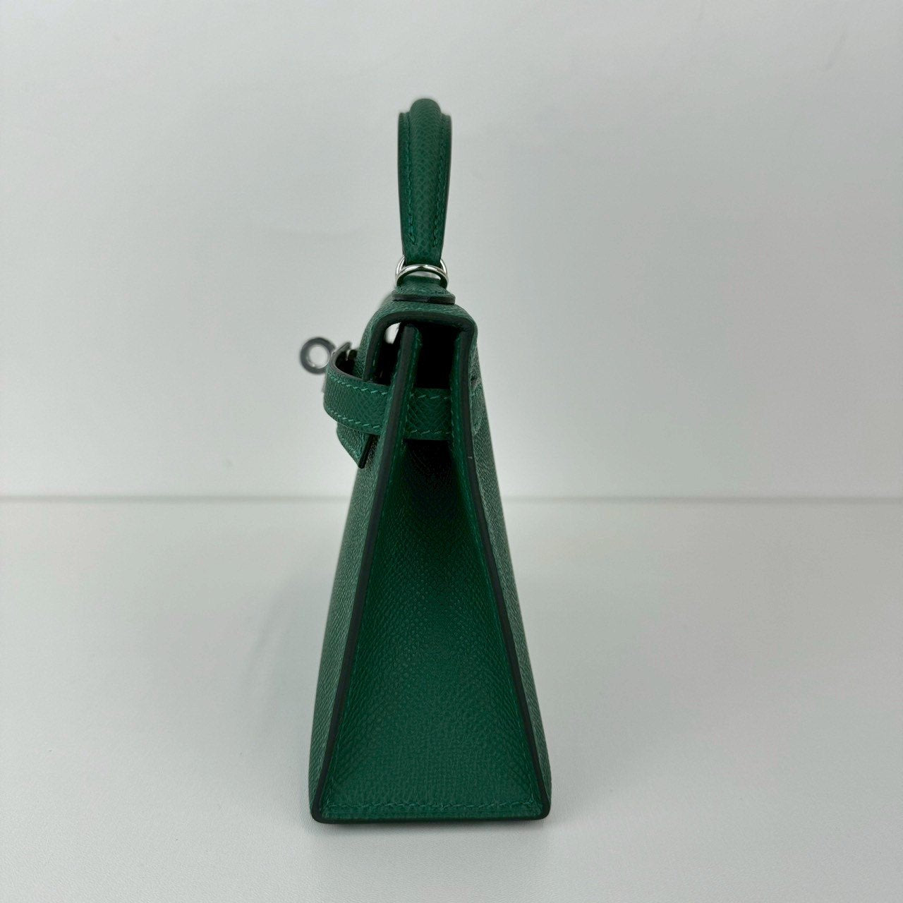 Mini kelly ミニケリー Stamp-W W刻印 Epaom エプソン Vert moyen ヴェールモワイヤン PHW シルバー金具
