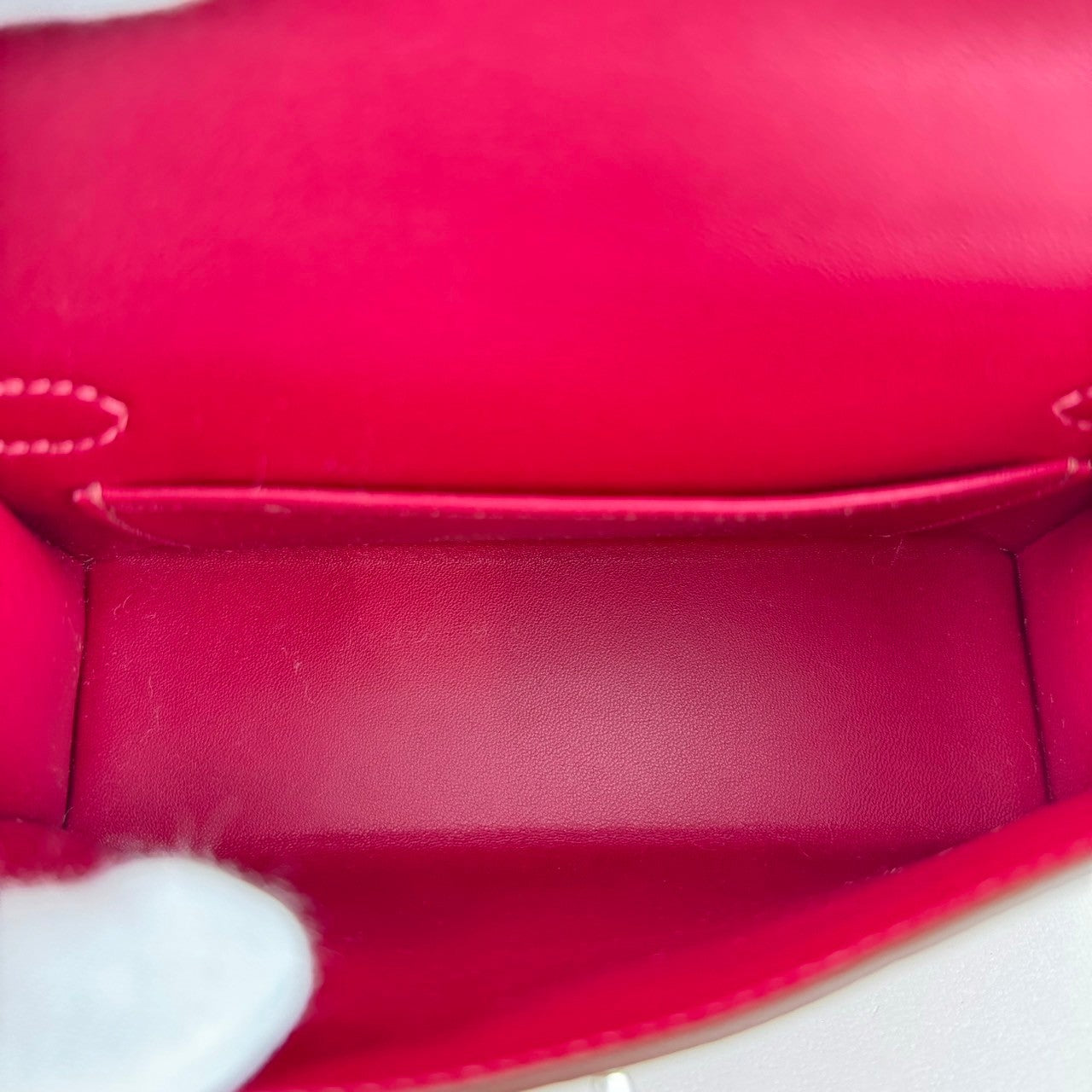 HERMES エルメス Mini kelly tricolor ミニケリー トリコロール Ruby/Rose azalee/Rouge H ルビー/ローズアザレ/ルージュアッシュ PHW シルバー金具 Epsom エプソン Stamp-B B刻印