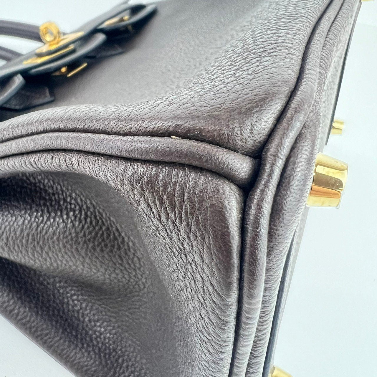 Birkin25 バーキン25 Ebene エベンヌ GHW ゴールド金具 Barenia バレニア Stamp-U U刻印
