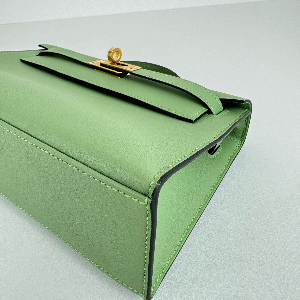 Kelly pochette ケリーポシェット Vert criquet ヴェールクリケット Swift スイフト GHW ゴールド金具 Stamp-B B刻印