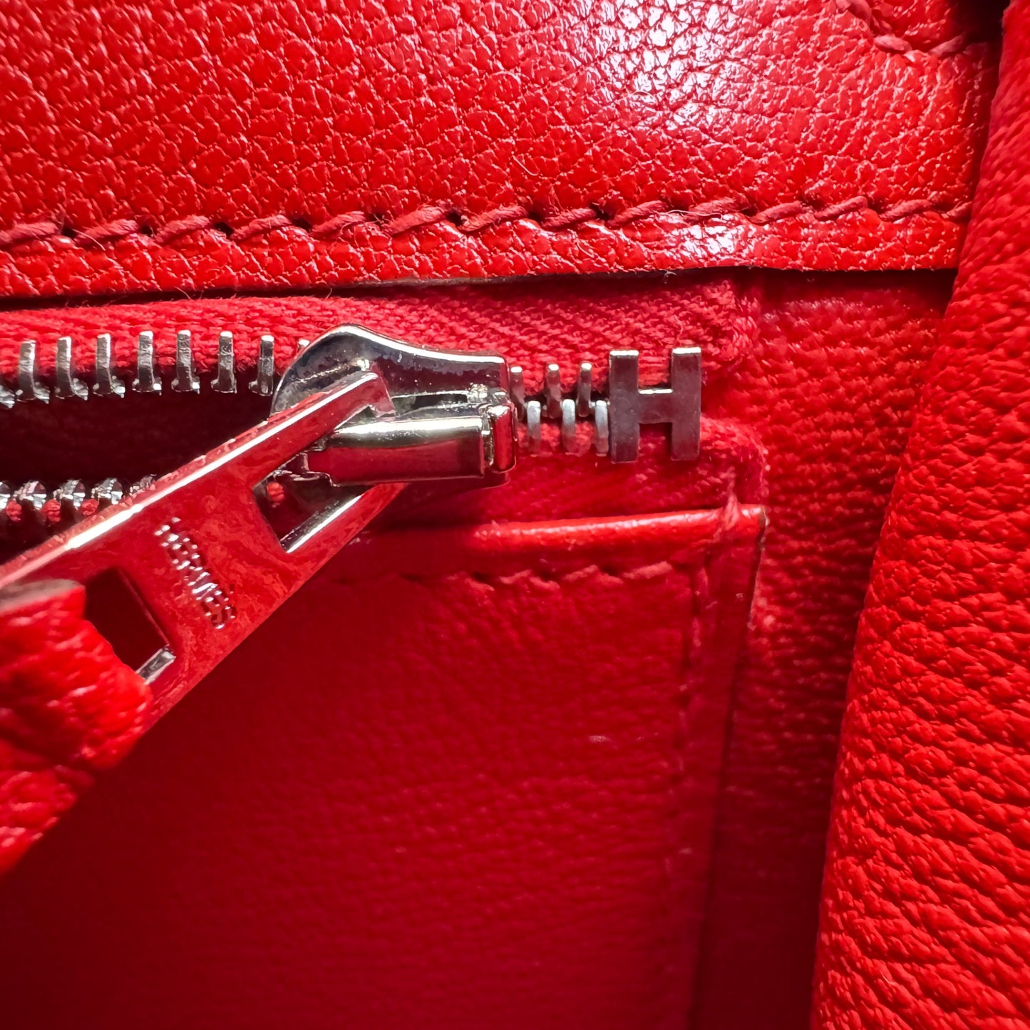 Kelly25 ケリー25 Rouge de coeur ルージュクー シルバー金具 Stamp-K K刻印 Chevre シェーブル