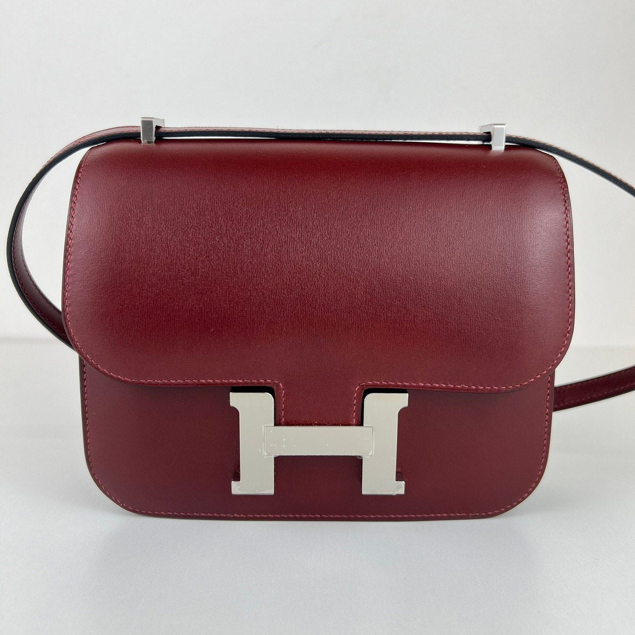 Constance mini コンスタンスミニ Rouge H ルージュアッシュ Box calf ボックスカーフ PHW シルバー金具 Stamp-W W刻印