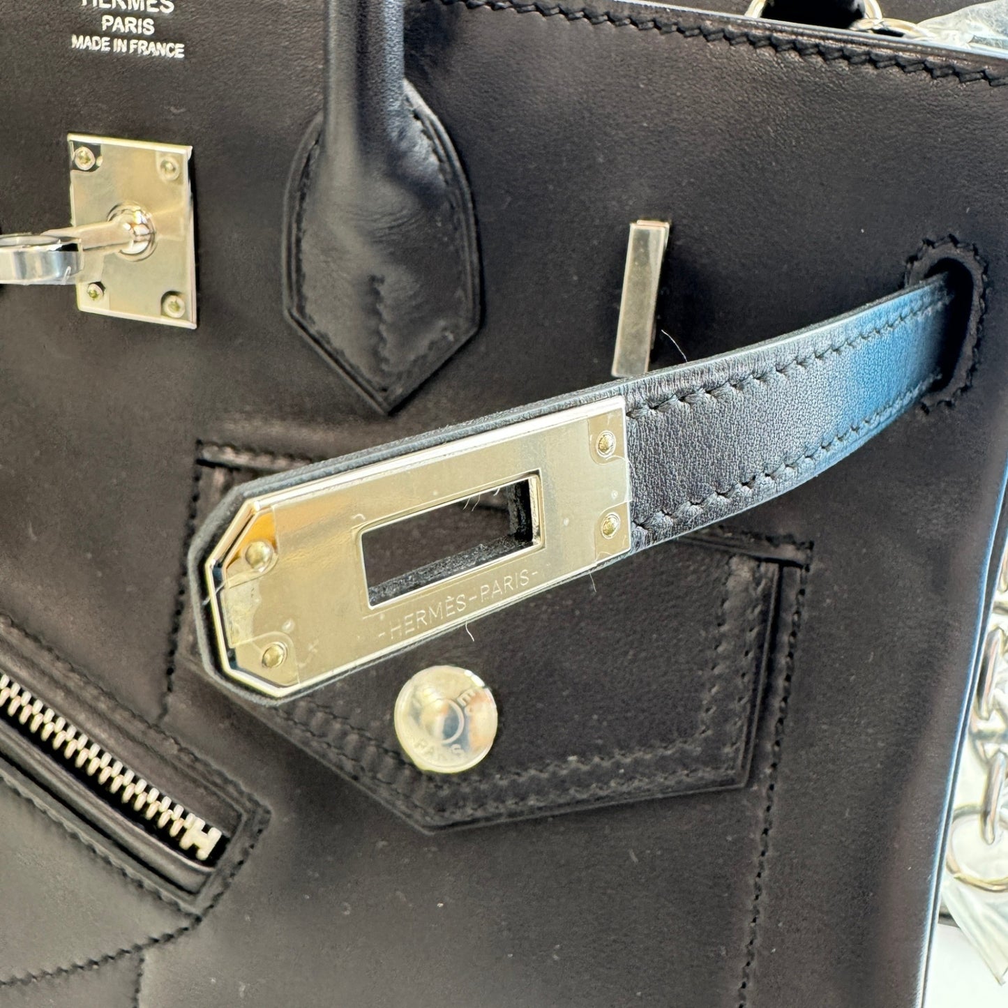 Birkin25 rock バーキン25ロック Black ブラック Veau Volupto ヴォーヴォリュプト PHW シルバー金具 Stamp-B B刻印