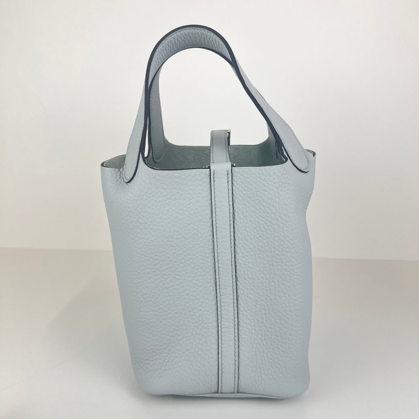 Picotin lock PM ピコタンロックPM Bleu pale ブルーペール PHW シルバー金具 Stamp-W W刻印