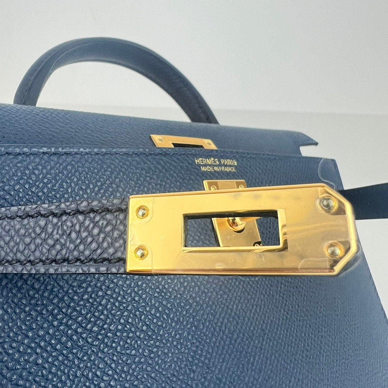 Mini kelly toricolor ミニケリートリコロール Bleu de presse/Black/Bleu indigo ブルードプリュス/ブラック/ブルーインディゴ GHW ゴールド金具 Epsom エプソン B刻印 Stamp-B