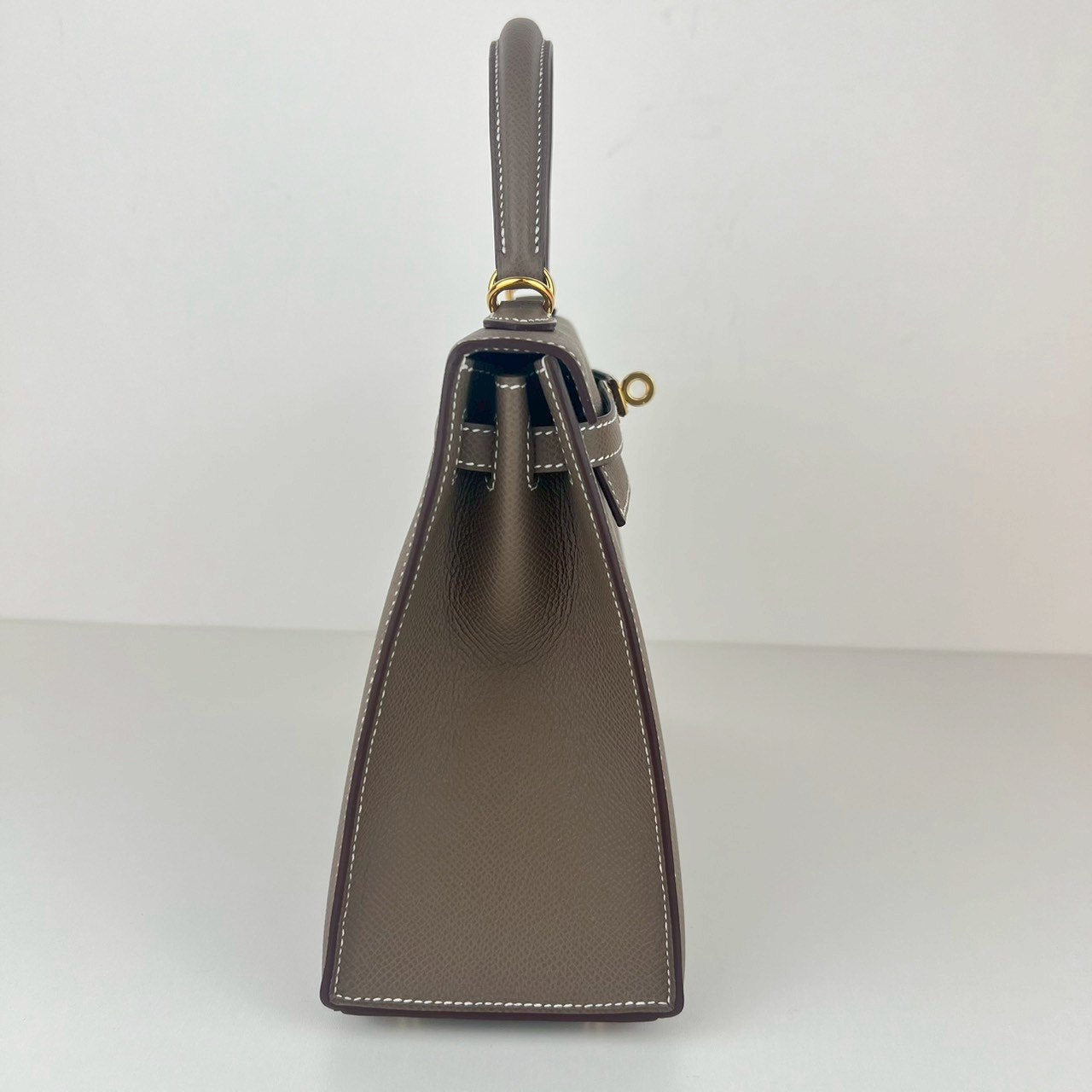 Kelly25 ケリー25 Etoupe エトープ Epsom エプソン GHW ゴールド金具 Stamp-W W刻印