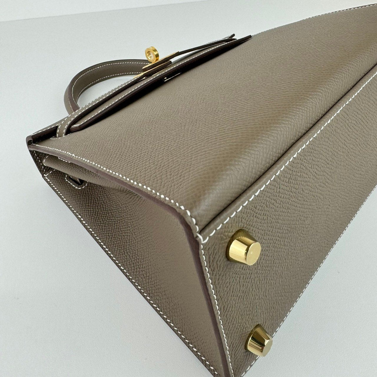 Kelly25 ケリー25 Etoupe エトープ Epsom エプソン GHW ゴールド金具 Stamp-W W刻印
