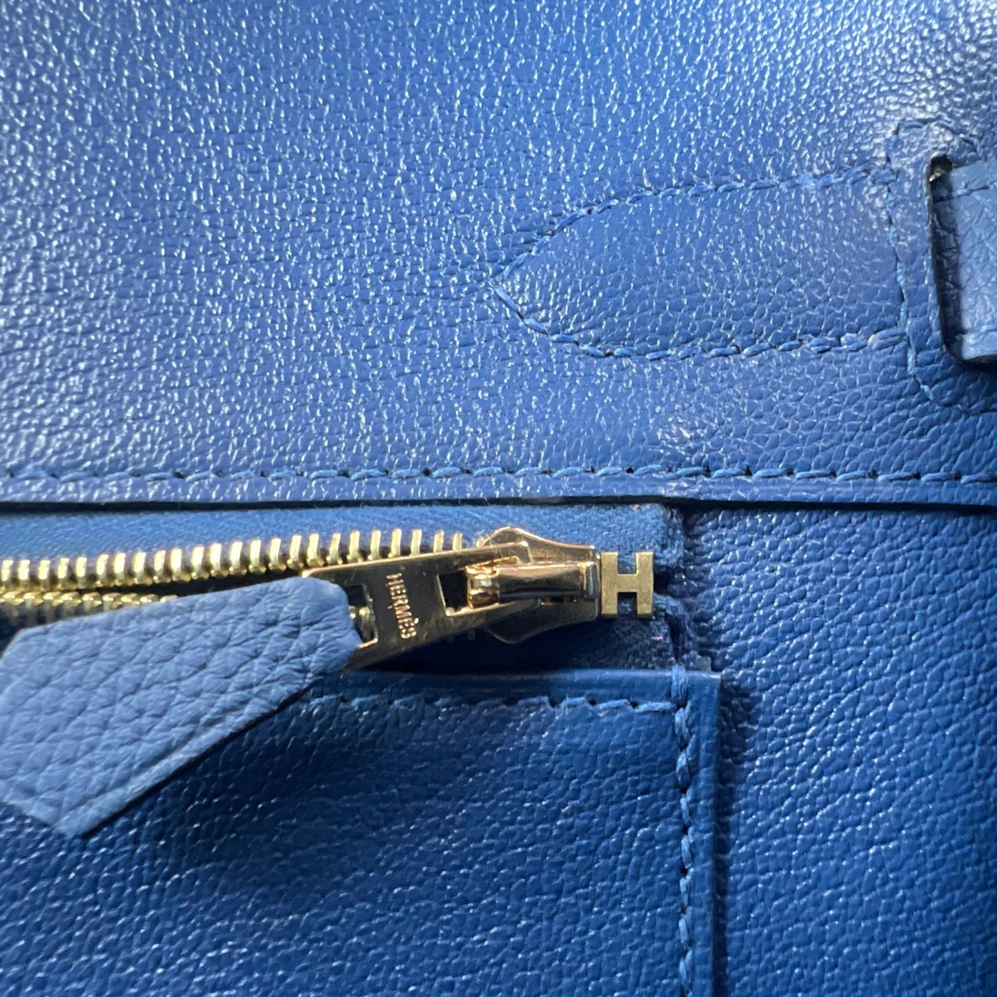 Birkin30 バーキン30 Blue tie ブルータイ Togo トゴ PMBHW シャンパンゴールド金具 Stamp-K K刻印