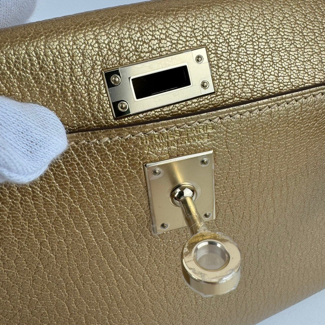 Mini kelly ミニケリー Dore ドレ Chevre シェーブル PMBHW シャンパンゴールド金具 Stamp-W W刻印
