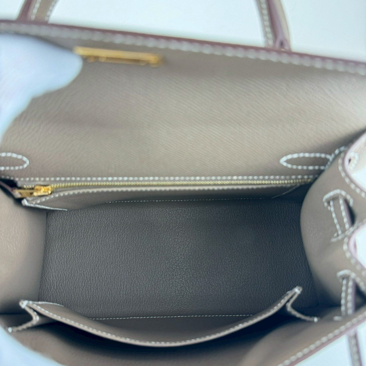 Kelly25 ケリー25 Etoupe エトープ Epsom エプソン GHW ゴールド金具 Stamp-W W刻印