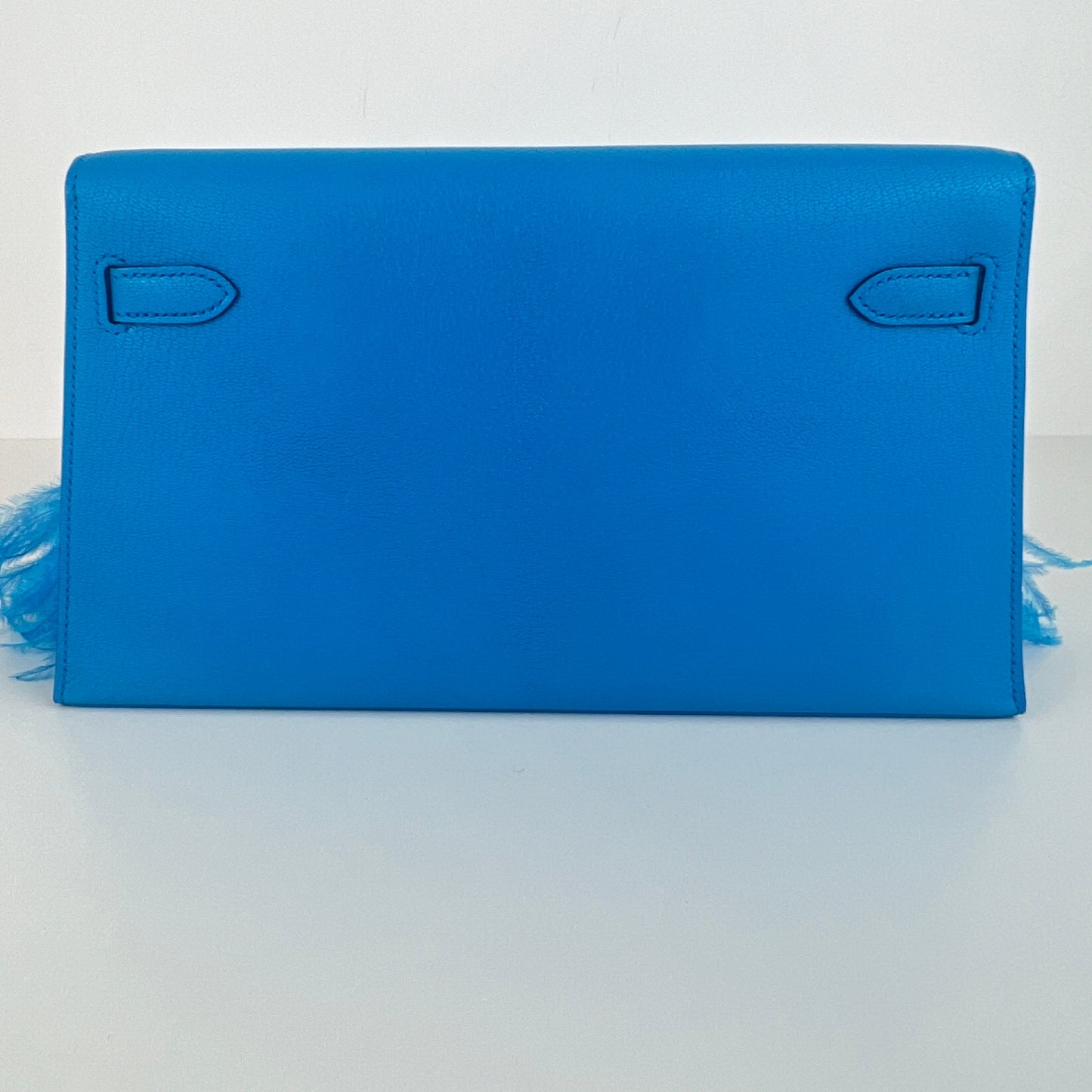 Kelly Elan feather ケリーエランフェザー Blue frida ブルーフリーダ Chevre シェーブル PHW シルバー金具 Stamp-B B刻印