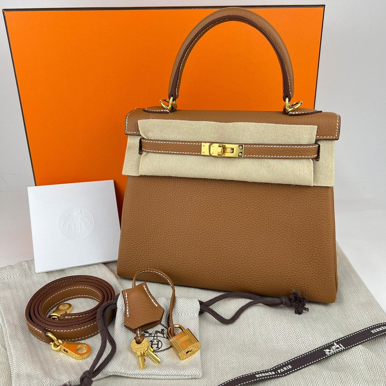 Kelly25 ケリー25 Gold ゴールド Togo トゴ GHW ゴールド金具 B刻