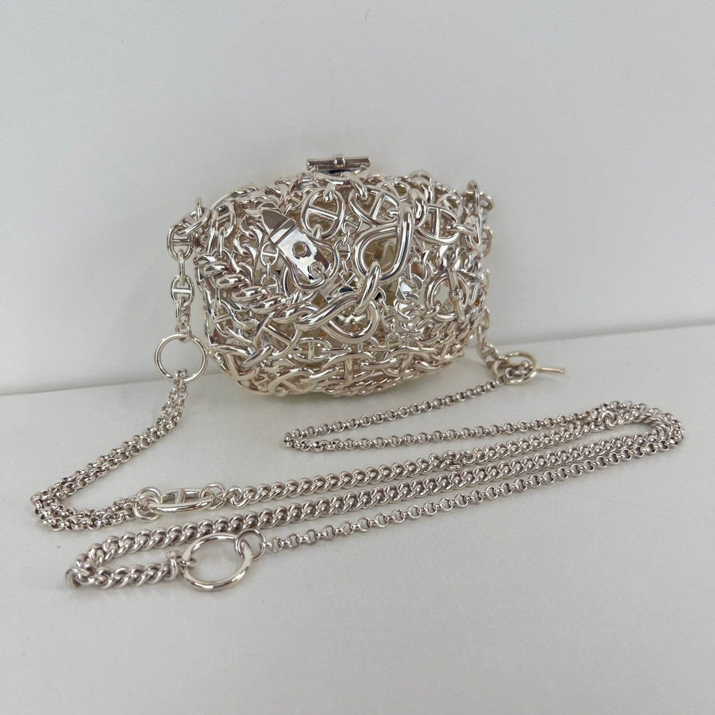 Sac bijou chaine dancre サックビジューシェーヌダンクル PHW シルバー金具 シルバー925