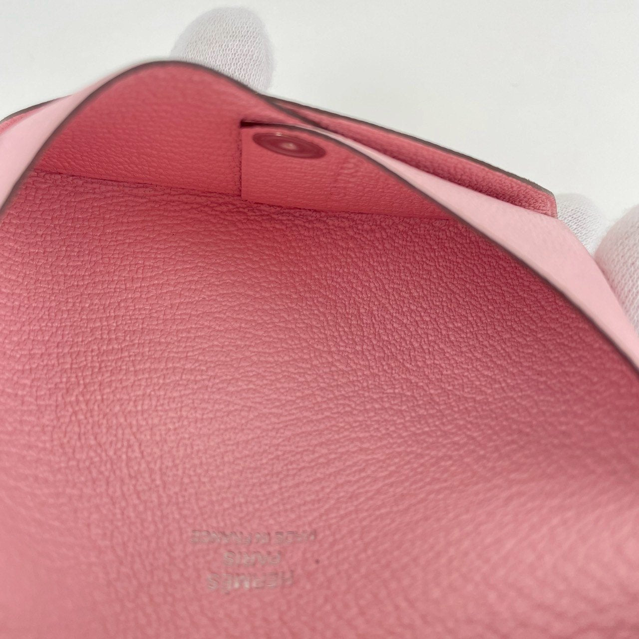 Hermès エルメス Calvi カルヴィ Stamp-K K刻 Rose sakura ローズサクラ Chevre シェーブル