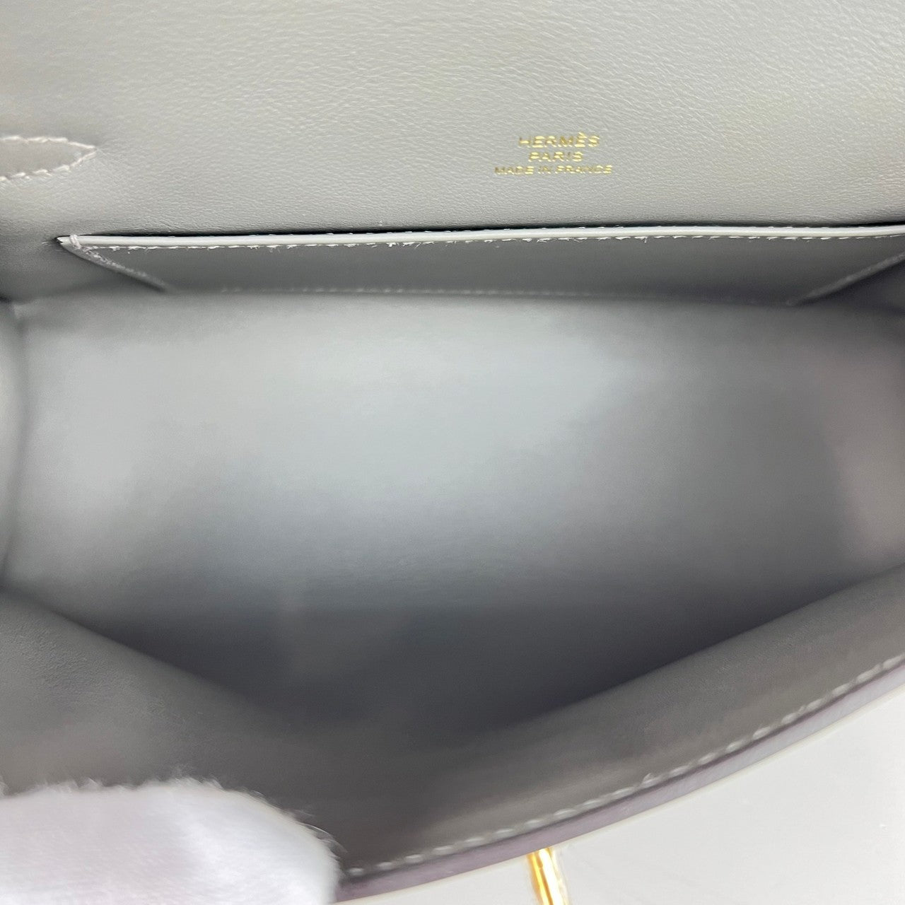 新品 HERMES ポシェットケリー グリスメイヤー スイフト ゴールド U刻