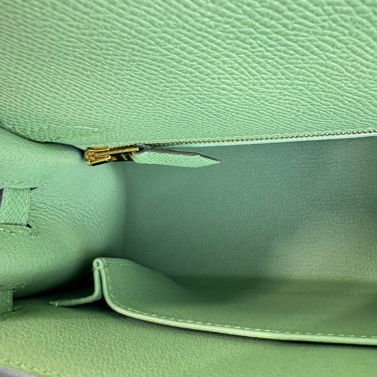 Kelly25 ケリー25 Vert Criquet ヴェールクリケット Epsom エプソン GHW ゴールド金具 Stamp-Y Y刻印