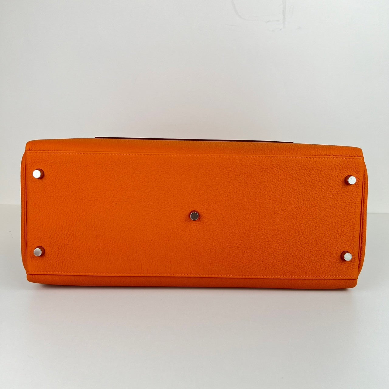 Kelly42 maxi ケリー42 マキシ Orange オレンジ PHW シルバー金具 Togo トゴ シルバー金具 Stamp-W W刻印