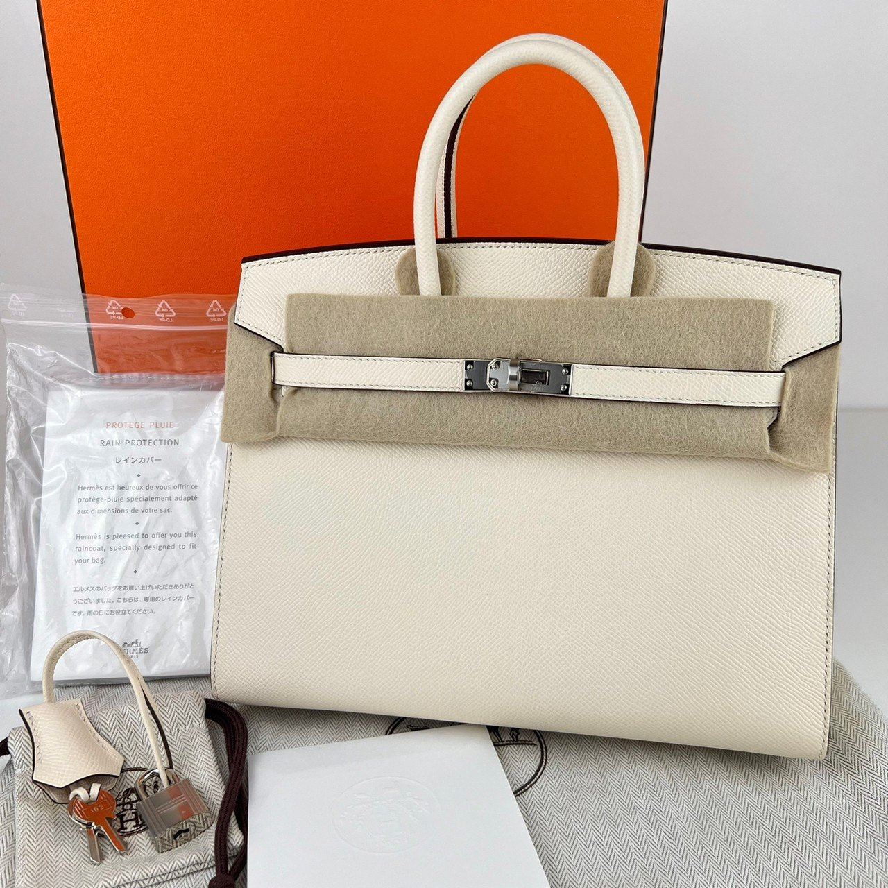 Birkin25 sellier バーキン25 セリエ Stamp-B B刻印 Epsom エプソン Nata ナタ PHW シルバー金具