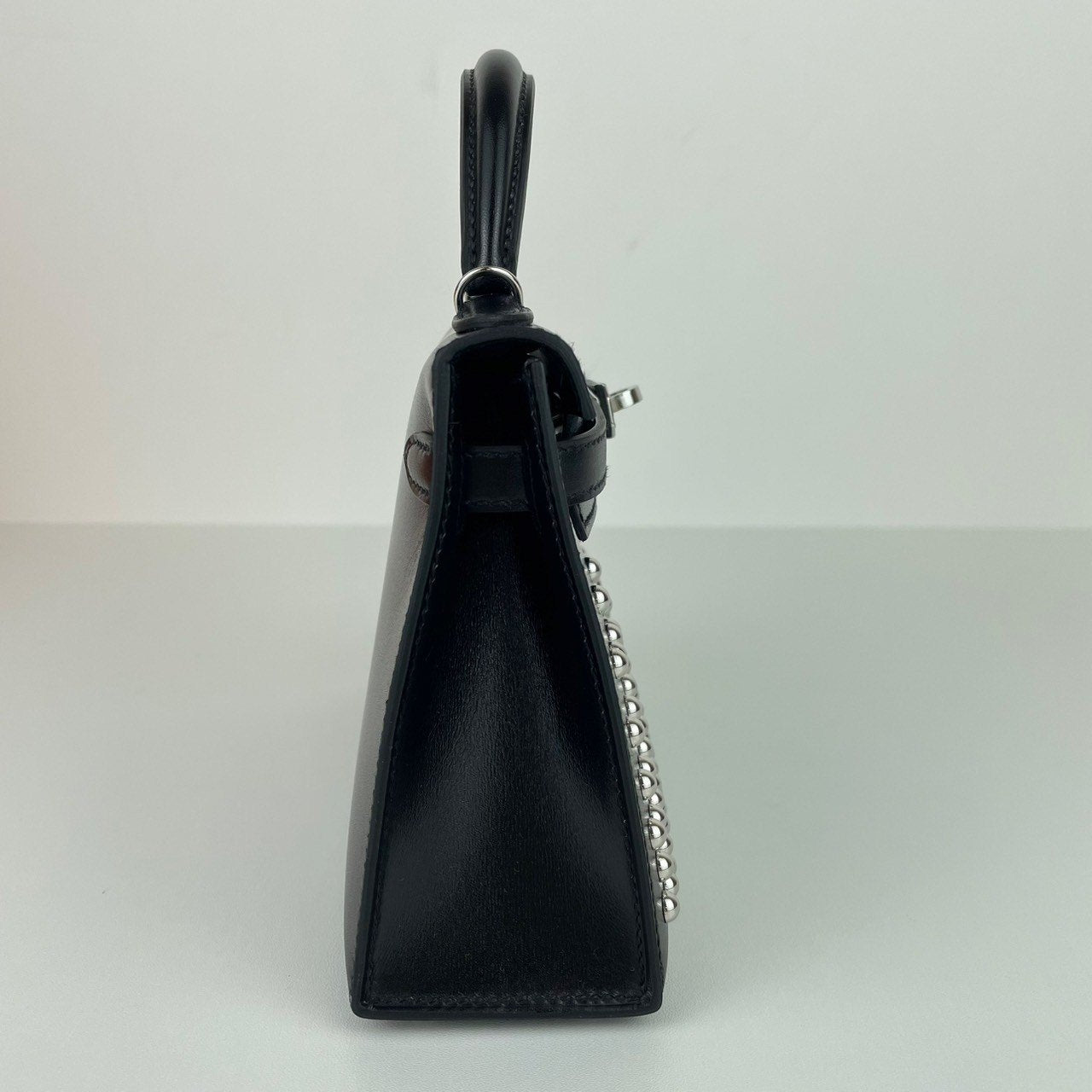 Mini Kelly Cloute ミニケリークローテ Black ブラック PHW シルバー金具 Boxcalf ボックスカーフ Stamp-W W刻印
