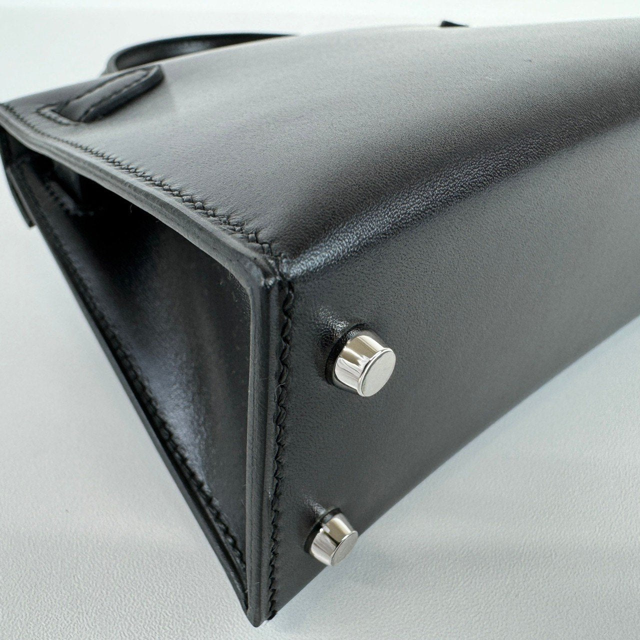 Mini kelly ミニケリー Black ブラック PHW シルバー金具 Box ボックス Stamp-U U刻印