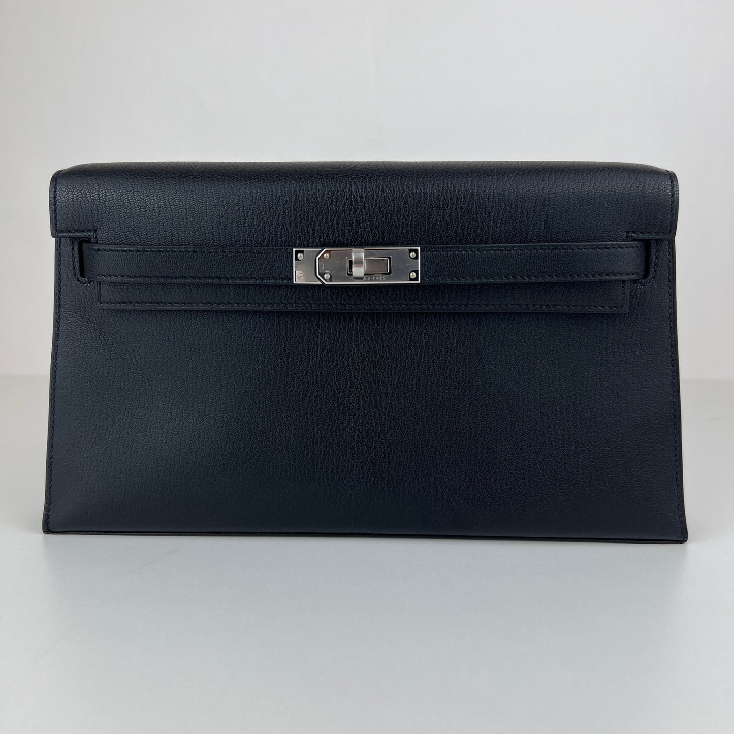 Kelly elan ケリーエラン Black ブラック Chevre シェーブル PHW シルバー金具 Stamp-B B刻印