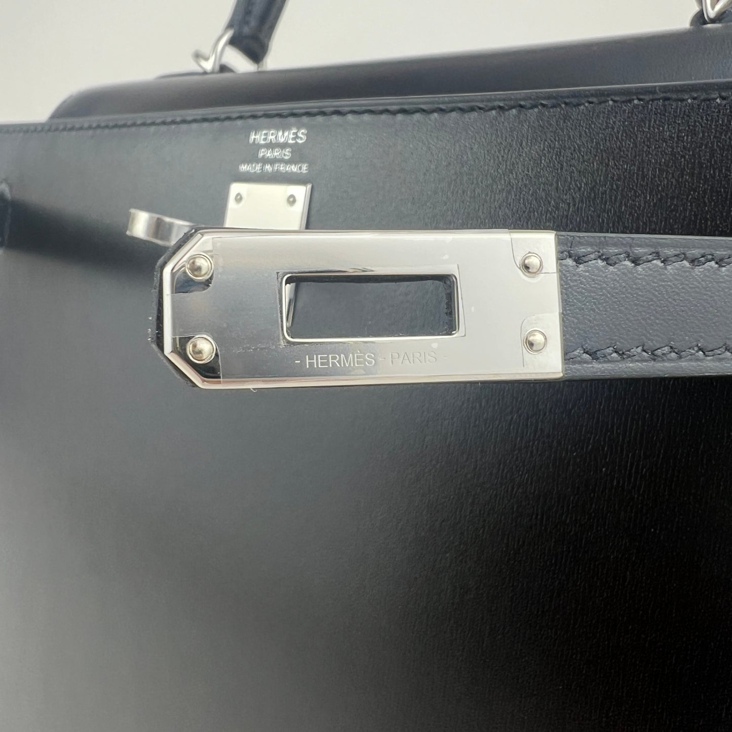 Hermès エルメス Kelly25 sellier ケリー25 セリエ Stamp-W W刻印 Box ボックス Black ブラック PHW シルバー金具