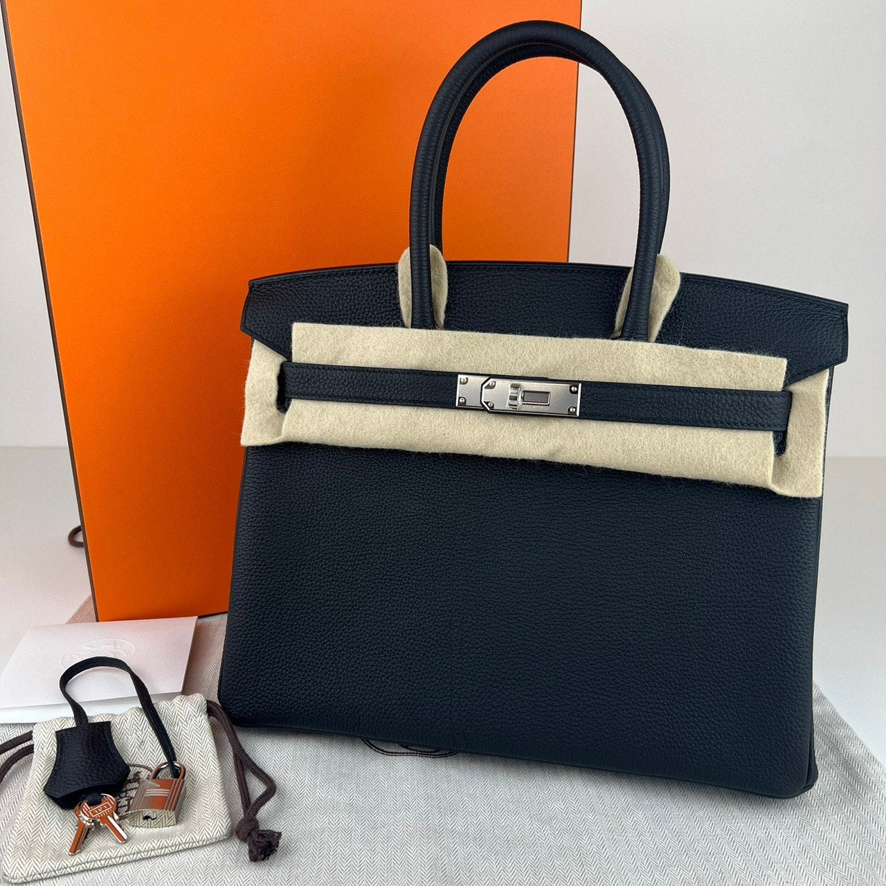 Birkin30 バーキン30 Black ブラック Togo トゴ PHW シルバー金具 Stamp-B B刻印