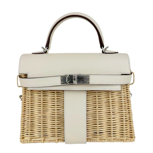 Mini kelly picnic ミニケリーピクニック Nata ナタ Swift/Rattan スイフト/ラタン PHW シルバー金具 Stamp-W W刻印